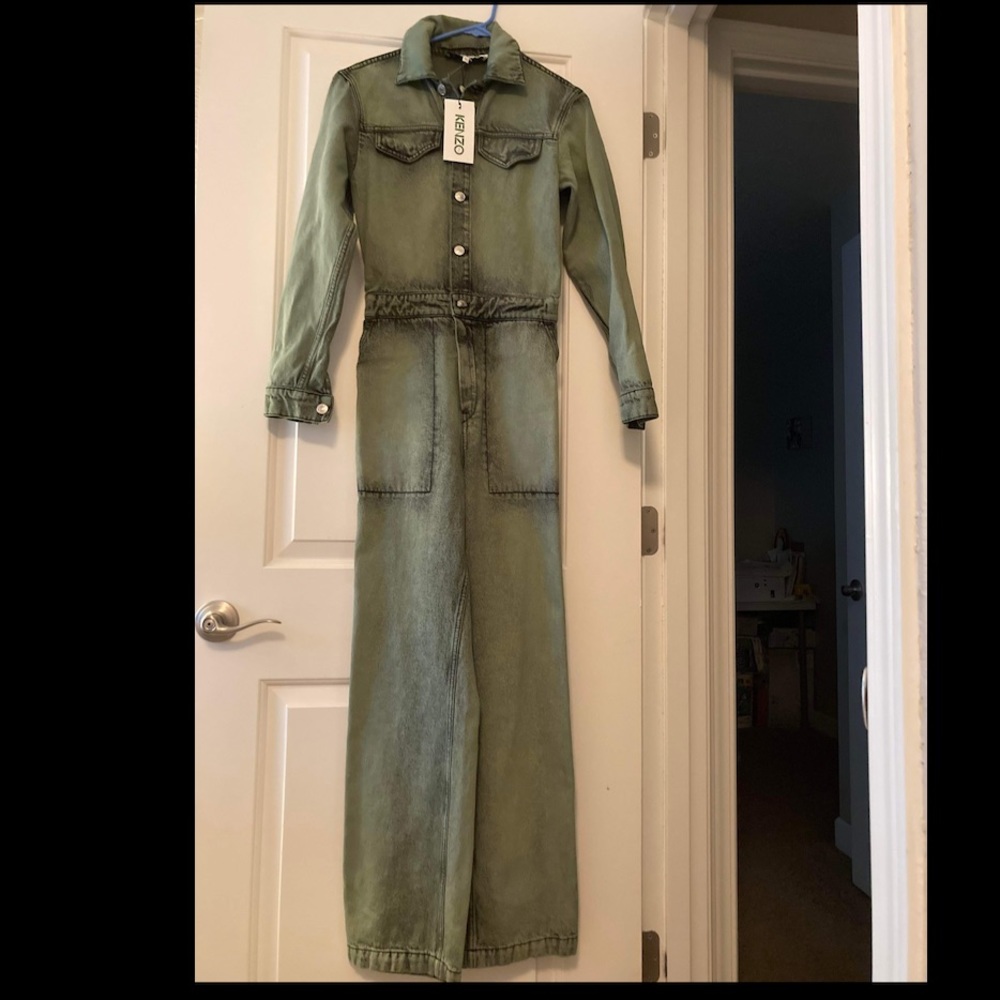 Kenzo limited edition acid-washed denim jumpsuit